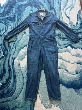 Lee Women's Blue Denim Utility Jumpsuit